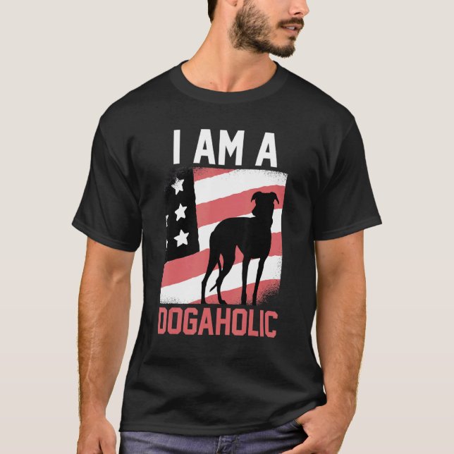 Dogholisk amerikansk Hund T Shirt (Framsida)