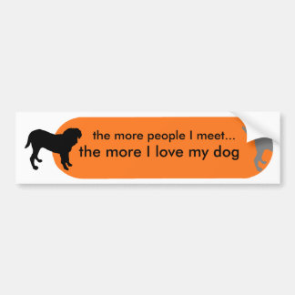 Dogisms "äkta kärlek" orange bildekal