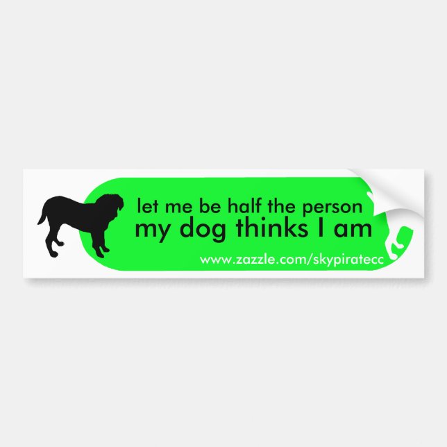 Dogisms grönt "för ägarebön" bildekal (Framsidan)