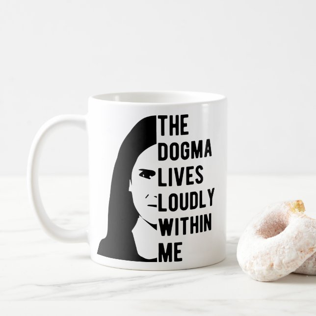 Dogma lever högt inom mig, berömd ACB Kaffemugg (Med munk)
