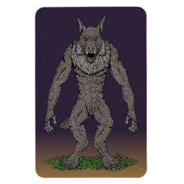 Dogman Cryptid eller Werevarg Magnet