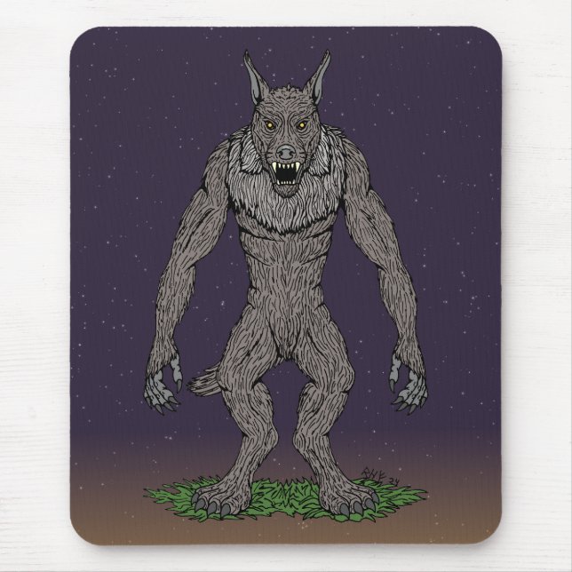 Dogman Cryptid eller Werevarg Musmatta (Framsidan)