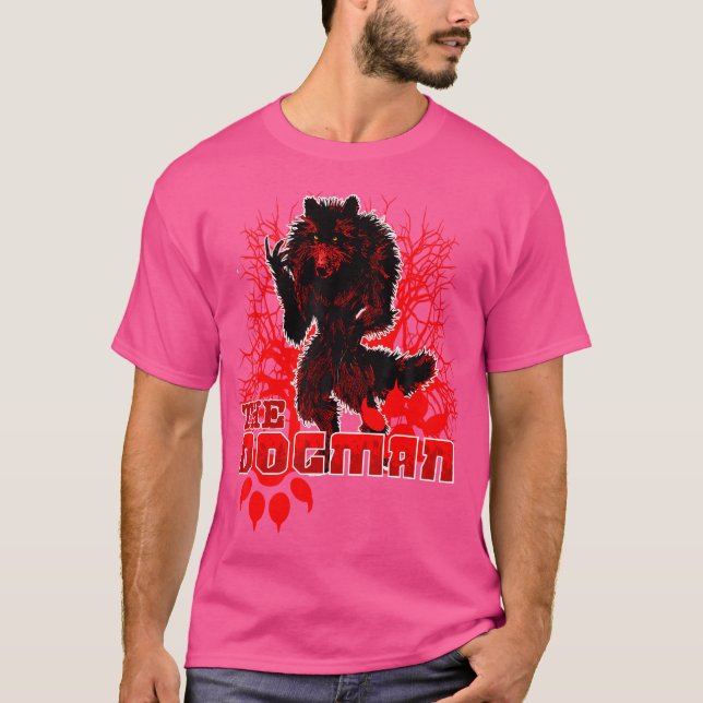 Dogman Red Varg Monster Weregger Skinwa T Shirt (Framsida)