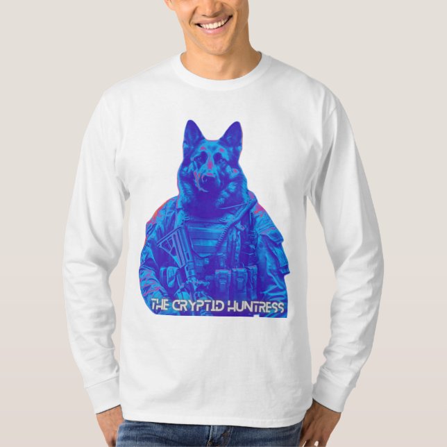 Dogman Soldier Longsleeve Tshirt T Shirt (Framsida)