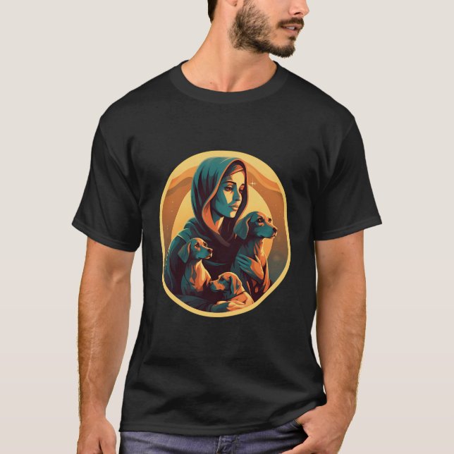 Dogmor som firar Kärlek i Hundar T Shirt (Framsida)
