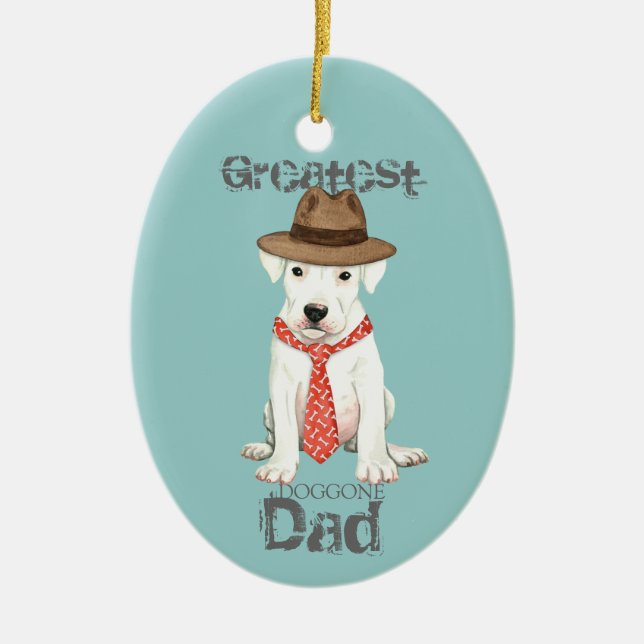 Dogo Argentino Ceramic Ornament (Framsidan)