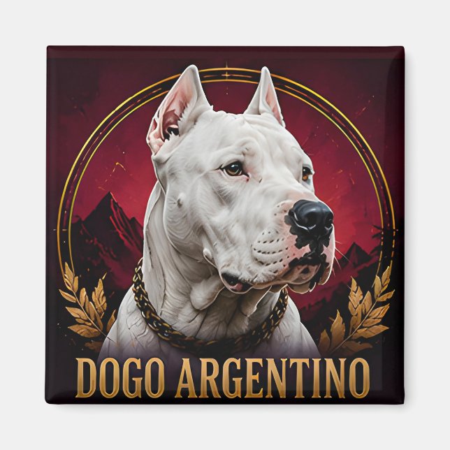 Dogo Argentino Elite Courage Collection Magnet (Framsidan)