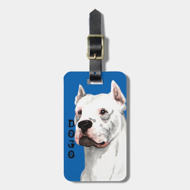 Dogo Argentino färgkvarter Bagagebricka (Vertikal Framsida)