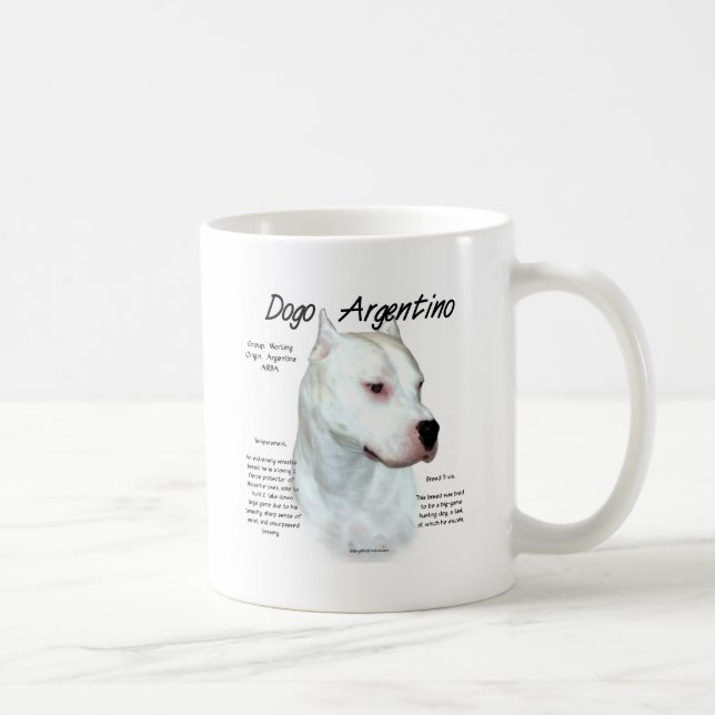 Dogo Argentino History Design Kaffemugg (Höger)