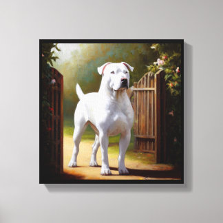 Dogo Argentino Hund Canvastryck