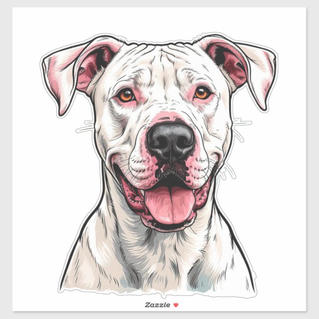Dogo Argentino Hund Klistermärken (Ark)