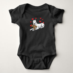 Dogo Argentino Hund med Mjukisdjur och öron T Shirt