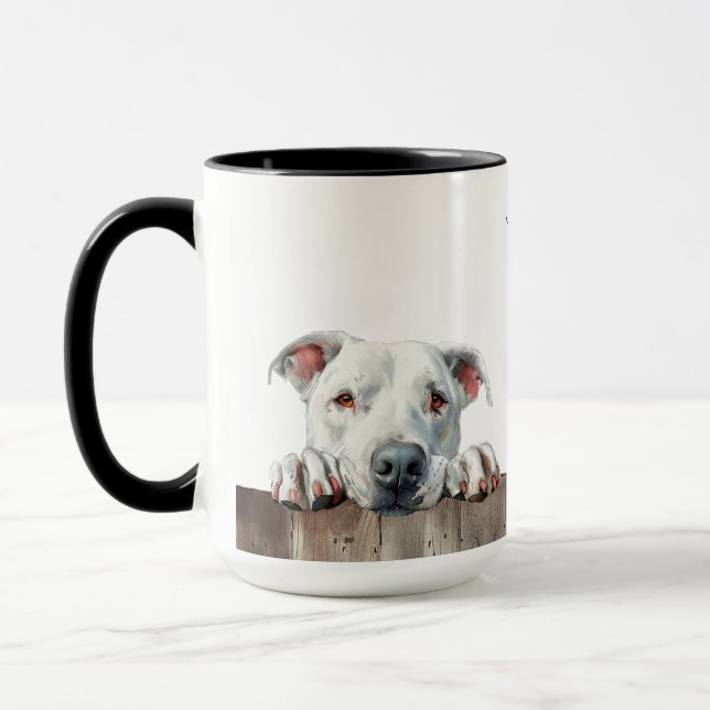 Dogo Argentino Hund Mugg (Vänster)