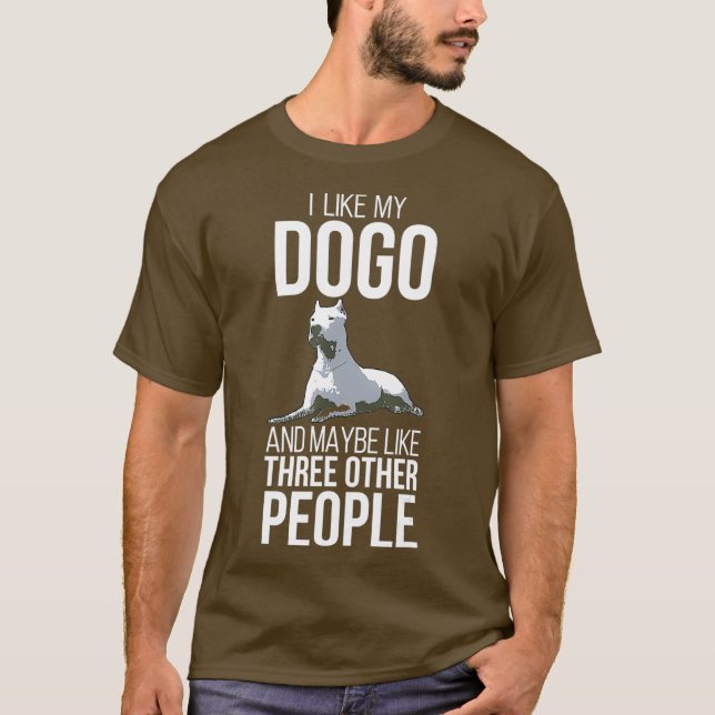 Dogo Argentino Hund Pet Kärlek Rädding Retro Manar T Shirt (Framsida)