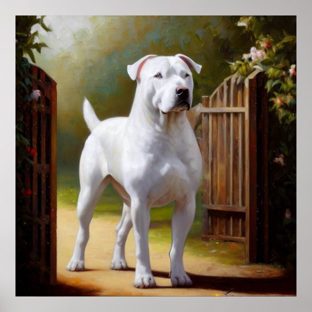 Dogo Argentino Hund Poster (Framsidan)