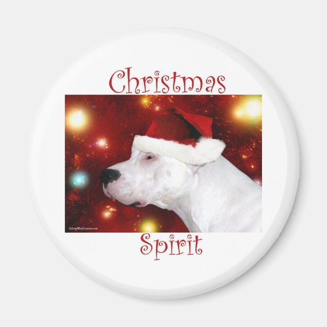 Dogo Argentino-julanda - Magnet (Framsidan)