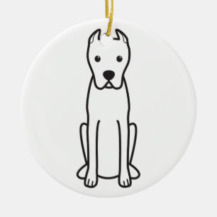 Dogo Argentino Julgransprydnad Keramik