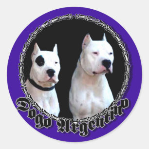 Dogo Argentino-klistermärken Runt Klistermärke