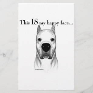 Dogo Argentino Lycklig Ansikte Brevpapper