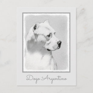 Dogo Argentino-målning - Original hundkonst Vykort