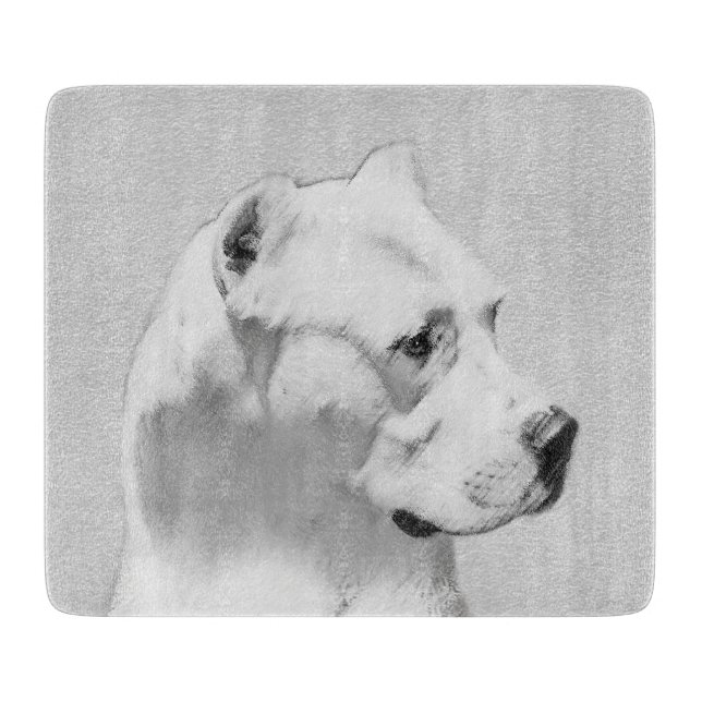 Dogo Argentino Painting - Original Hund Art (Framsidan)