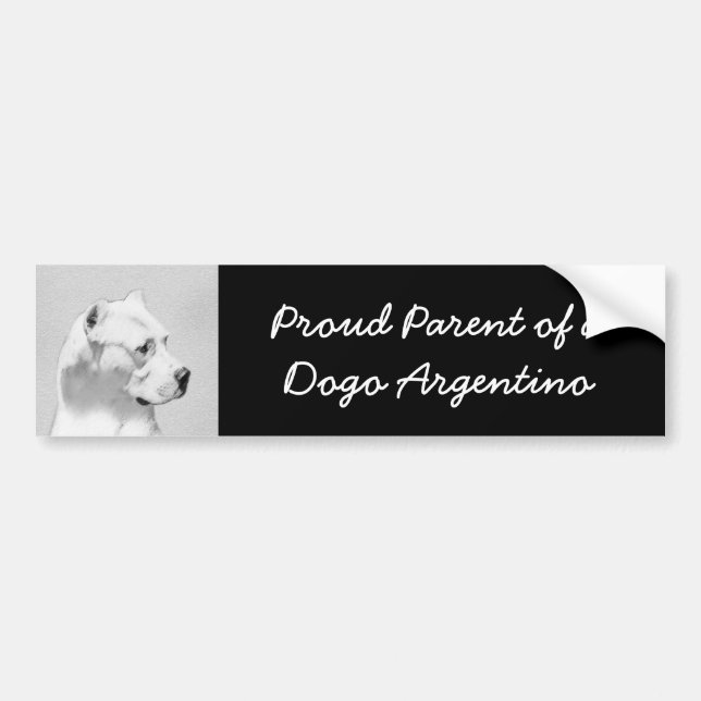Dogo Argentino Painting - Original Hund Art Bildekal (Framsidan)