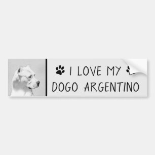 Dogo Argentino Painting - Original Hund Art Bildekal