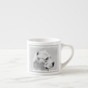 Dogo Argentino Painting - Original Hund Art Espressomugg
