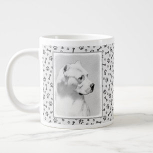 Dogo Argentino Painting - Original Hund Art Jumbo Mugg