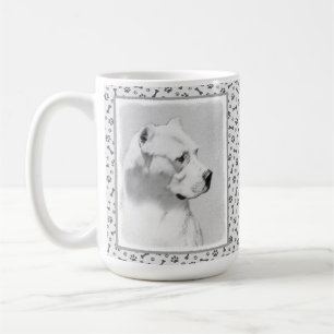 Dogo Argentino Painting - Original Hund Art Kaffemugg