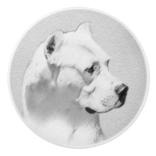 Dogo Argentino Painting - Original Hund Art Knopp