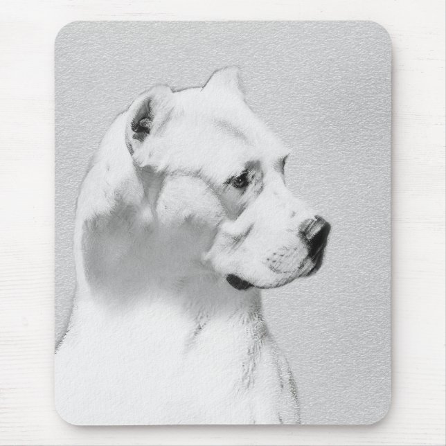Dogo Argentino Painting - Original Hund Art Musmatta (Framsidan)