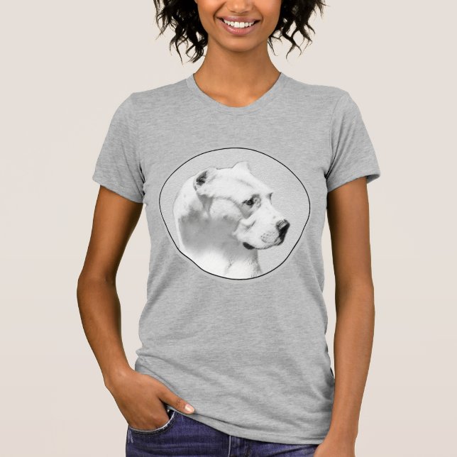 Dogo Argentino Painting - Original Hund Art T Shirt (Framsida)