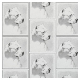 Dogo Argentino Painting - Original Hund Art Tyg