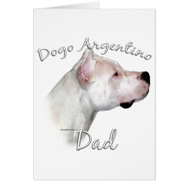 Dogo Argentino Pappa 2 Hälsningskort (Framsidan)
