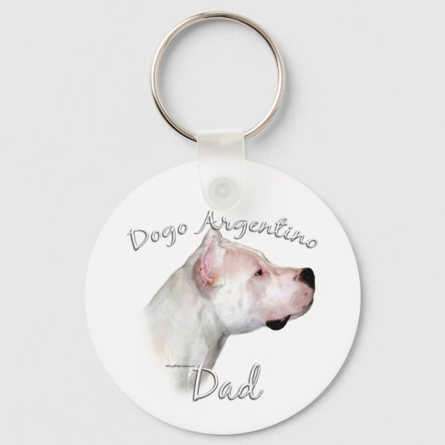 Dogo Argentino Pappa 2 Nyckelring (Framsida)