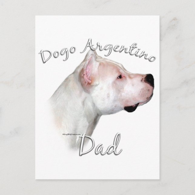 Dogo Argentino Pappa 2 Vykort (Framsida)