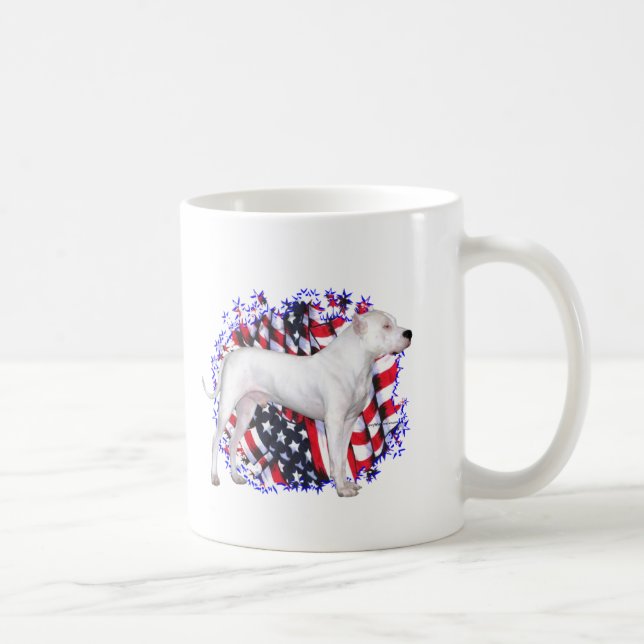 Dogo Argentino Patriot Kaffemugg (Höger)