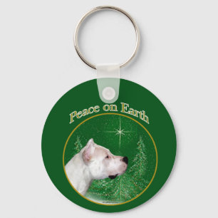 Dogo Argentino Peace Nyckelring