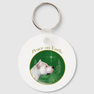 Dogo Argentino Peace Nyckelring