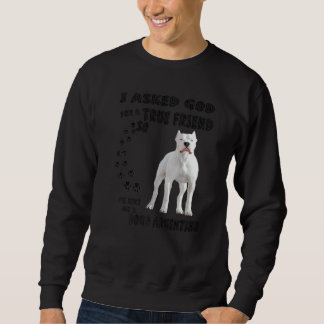 Dogo Argentino Quote Mamma Pappa Skriv ut argentin Lång Ärmad Tröja