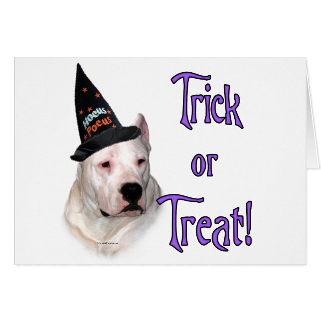 Dogo Argentino Trick Hälsningskort (Framsidan Horizontal)