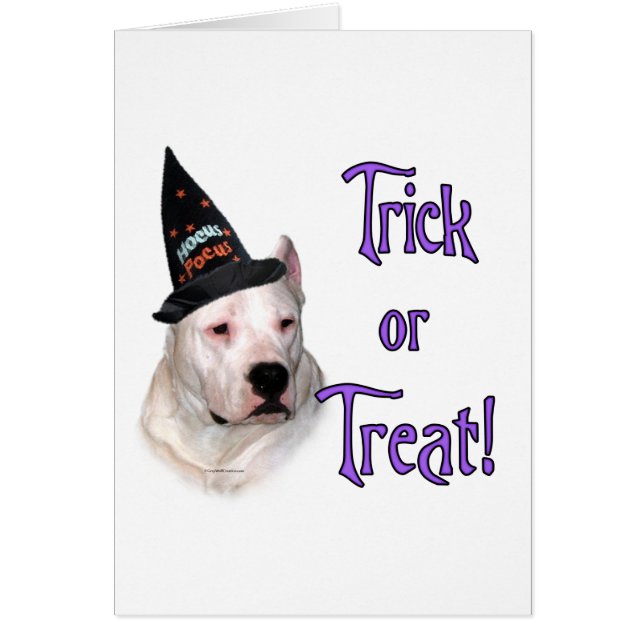 Dogo Argentino Trick Hälsningskort (Framsidan)