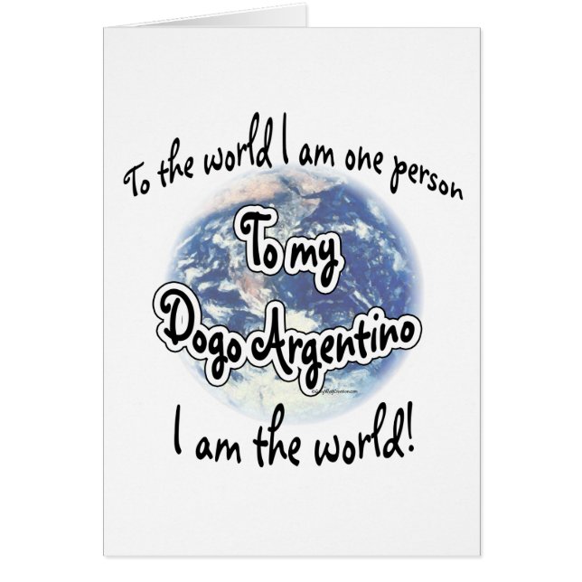 Dogo Argentino World 2 Hälsningskort (Framsidan)