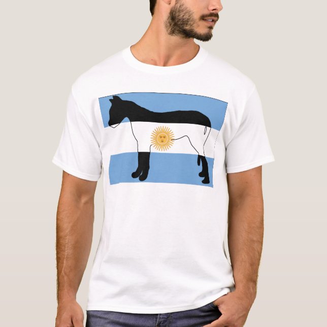 dogoargentinoargentine flagga tee shirt (Framsida)