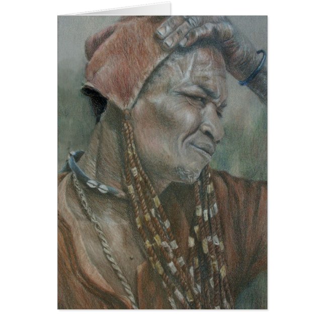 Dogon flätar hälsningskort (Framsidan)