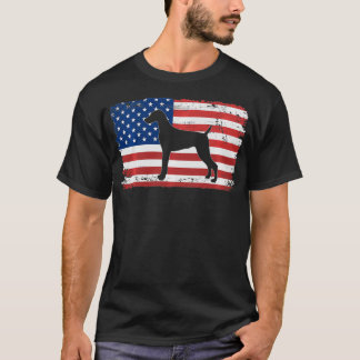 Dogs 365 Dogs 365 Vintage Weimaraner Dog US Americ T Shirt