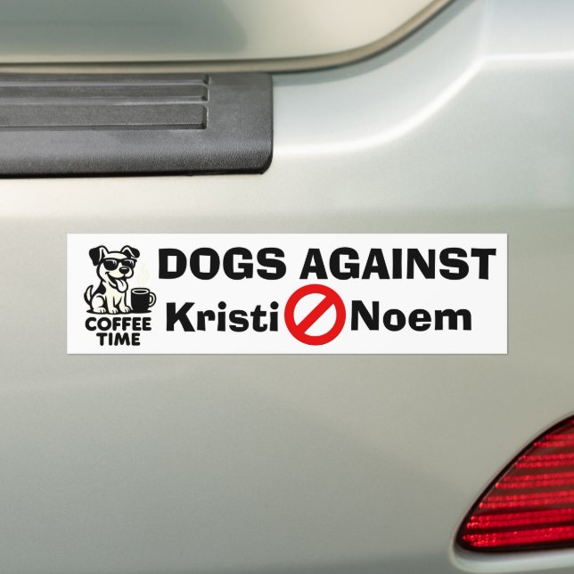 Dogs Against Kristi Noem Bumper Sticker Bildekal (På Bil)