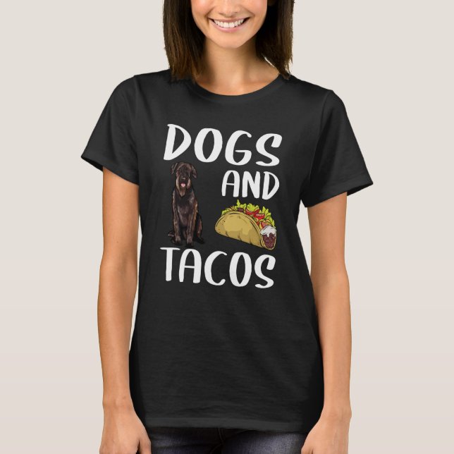 Dogs And Tacos Giant Schnauzer Mexican Food T Shirt (Framsida)