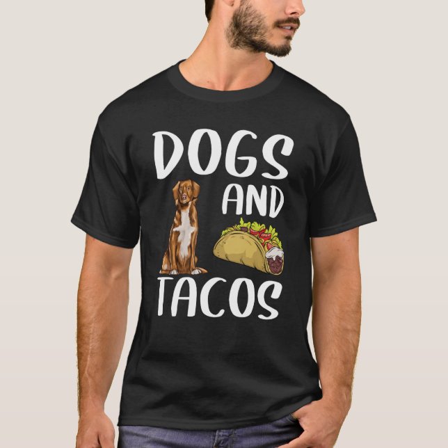 Dogs And Tacos Nova Scotia Duck Tolling Retrievers T Shirt (Framsida)